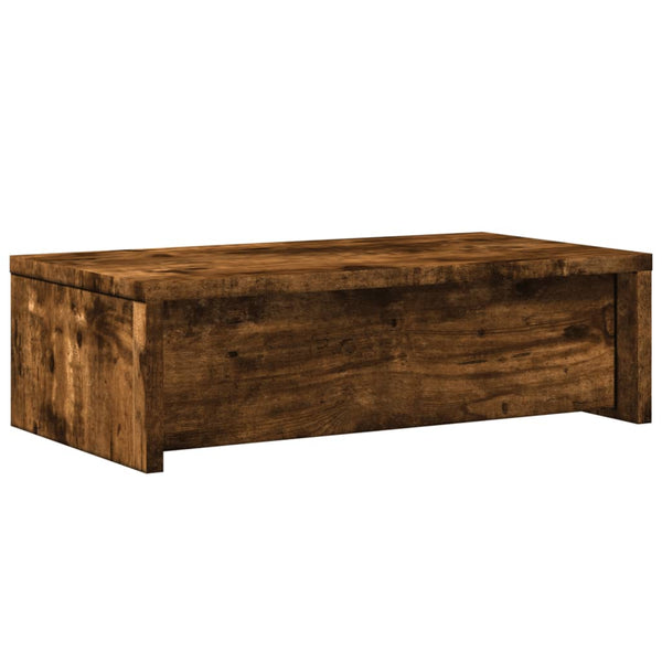 Näyttöteline laatikoilla savutammi 50x27x15 cm tekninen puu