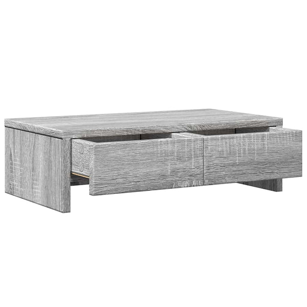 Näyttöteline laatikoilla harmaa Sonoma 50x27x15 cm tekninen puu