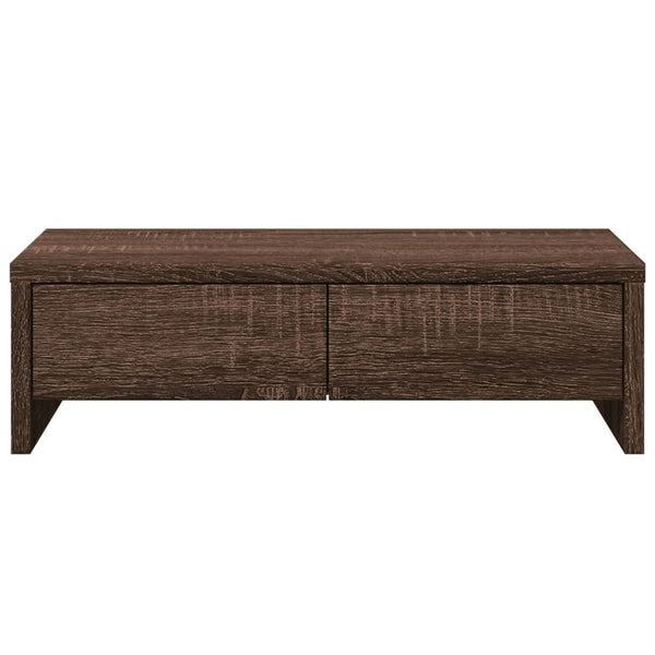 Näyttöteline laatikoilla ruskea tammi 50x27x15 cm tekninen puu