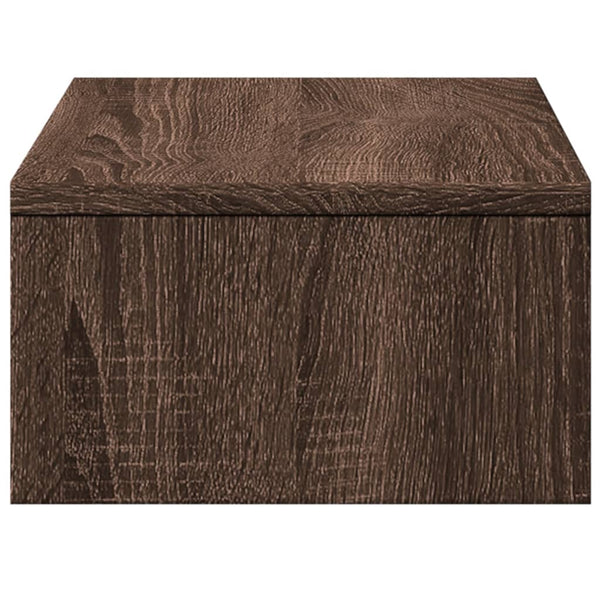 Näyttöteline laatikoilla ruskea tammi 50x27x15 cm tekninen puu