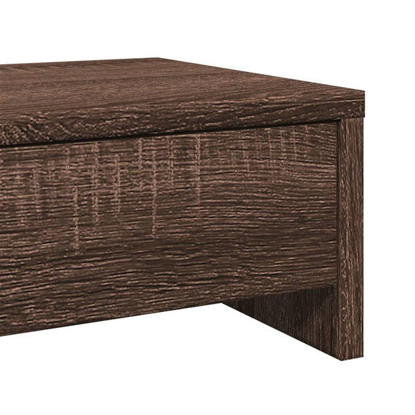 Näyttöteline laatikoilla ruskea tammi 50x27x15 cm tekninen puu