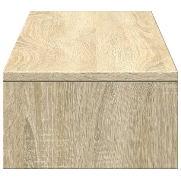 Näyttöteline laatikoilla Sonoma-tammi 100x27x15 cm keinopuu