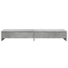 Näyttöteline laatikoilla betoninharmaa 100x27x15cm tekninen puu