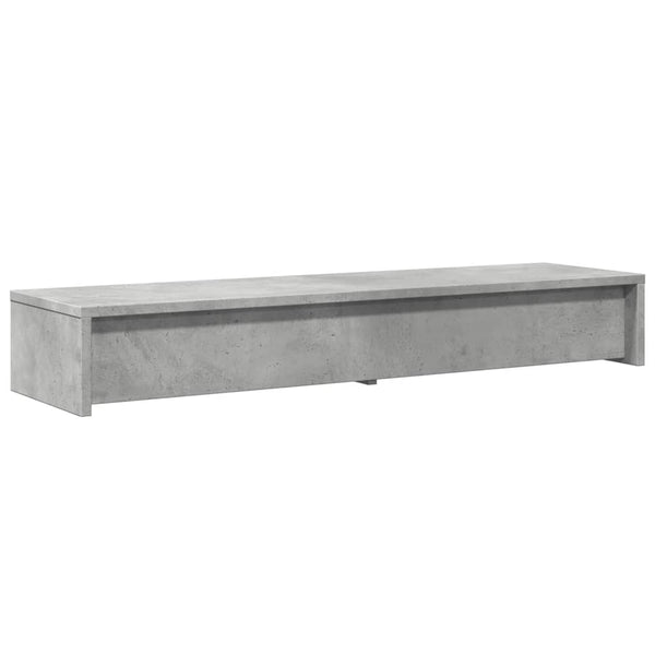 Näyttöteline laatikoilla betoninharmaa 100x27x15cm tekninen puu