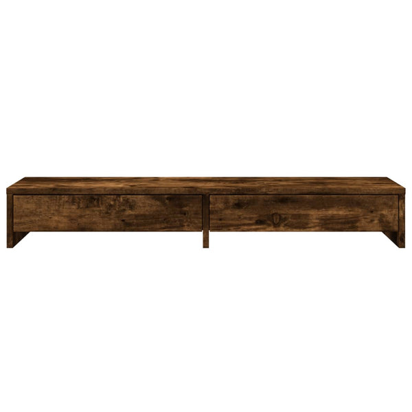Näyttöteline laatikoilla savutammi 100x27x15 cm tekninen puu