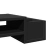 Näyttöteline säilytystilalla musta 70x27x15 cm tekninen puu