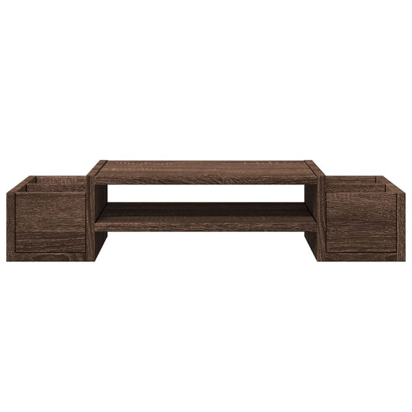 Näyttöteline säilytystila ruskea tammi 70x27x15 cm tekninen puu