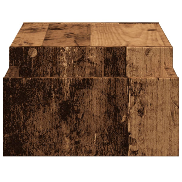 Näyttöteline säilytystila vanha puu 70x27x15 cm tekninen puu