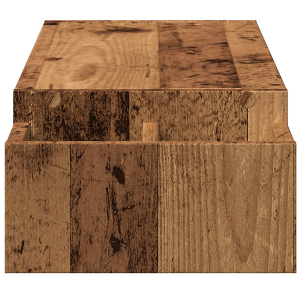 Näyttöteline säilytystila vanha puu 100x27x15 cm tekninen puu