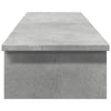Näyttöteline betoninharmaa 100x27x15 cm tekninen puu