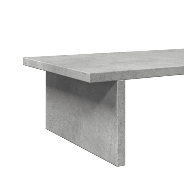 Näyttöteline betoninharmaa 100x27x15 cm tekninen puu
