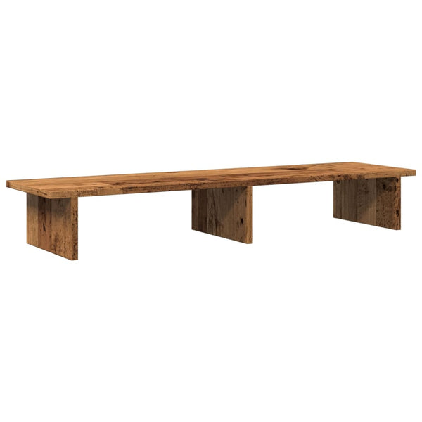 Näyttöteline teknisestä puusta, vanha puu 100x27x15 cm