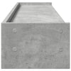 Näyttöteline betoninharmaa 100x24x16 cm tekninen puu