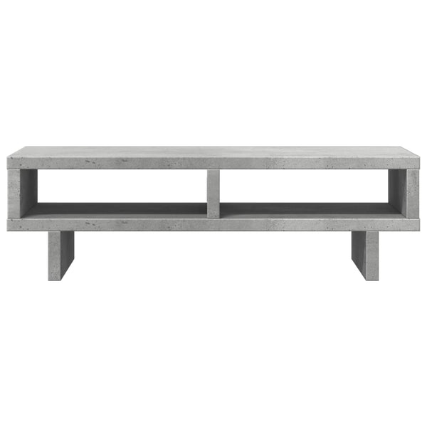 Näyttöteline betoninharmaa 50x27x15 cm tekninen puu
