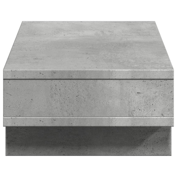 Näyttöteline betoninharmaa 50x27x15 cm tekninen puu