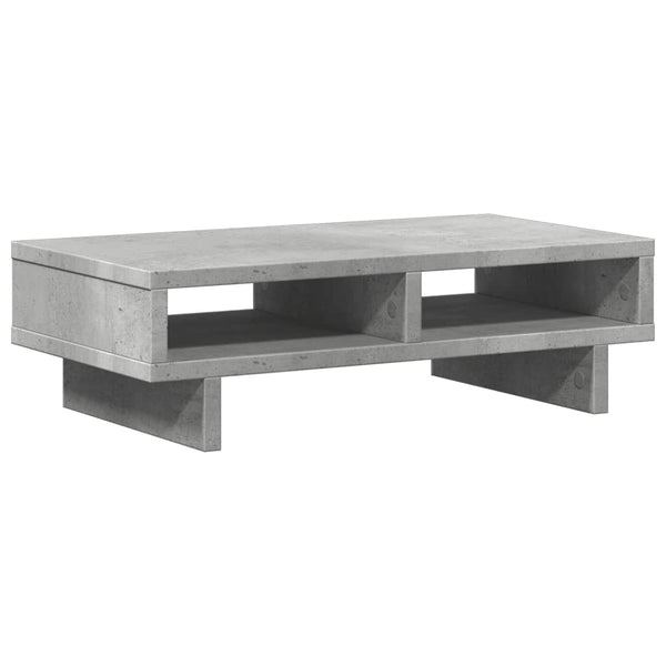 Näyttöteline betoninharmaa 50x27x15 cm tekninen puu
