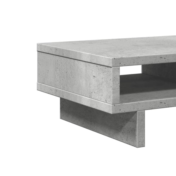 Näyttöteline betoninharmaa 50x27x15 cm tekninen puu