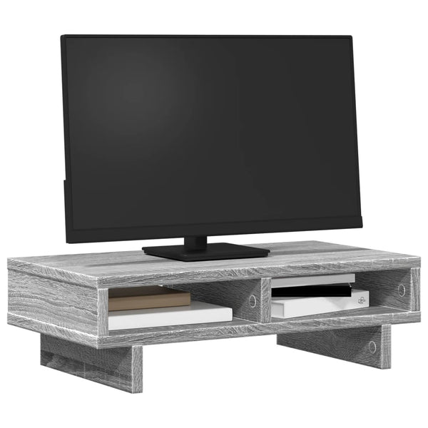 Näyttöteline harmaa Sonoma 50x27x15 cm tekninen puu