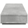 Näyttöteline betoninharmaa 100x27x15 cm tekninen puu