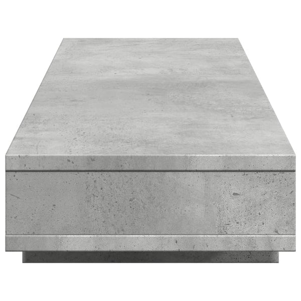 Näyttöteline betoninharmaa 100x27x15 cm tekninen puu