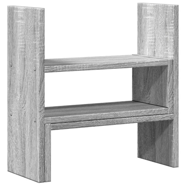 Pöytäjärjestäjä säädettävä harmaa 40x17x41 cm tekninen puu