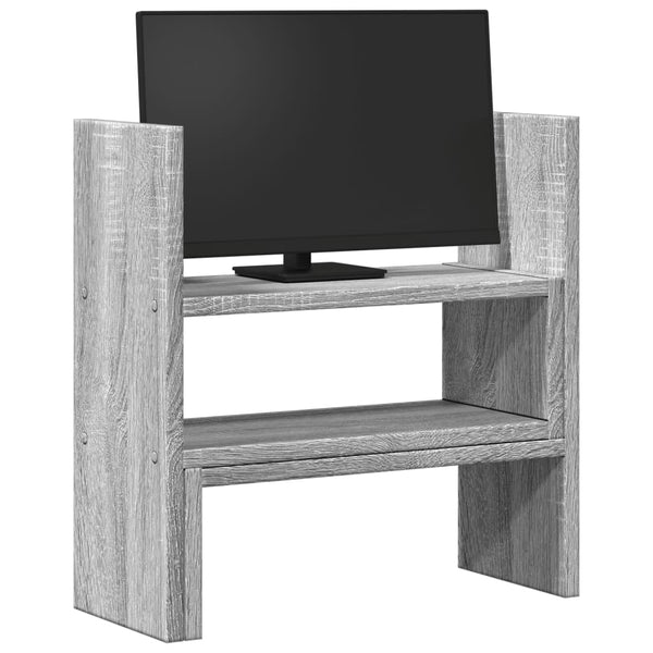 Pöytäjärjestäjä säädettävä harmaa 40x17x41 cm tekninen puu