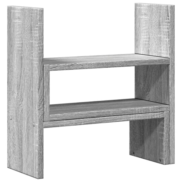 Pöytäjärjestäjä säädettävä harmaa 40x17x41 cm tekninen puu