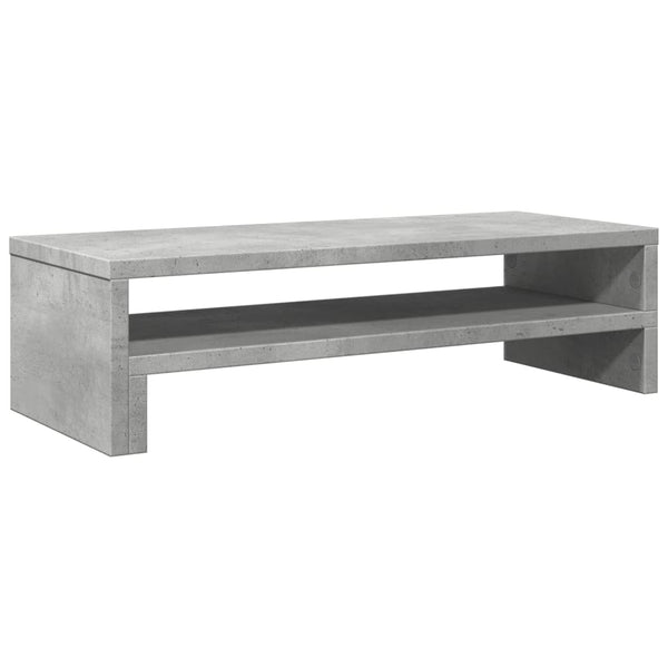 Näyttöteline betoninharmaa 54x22x15 cm tekninen puu