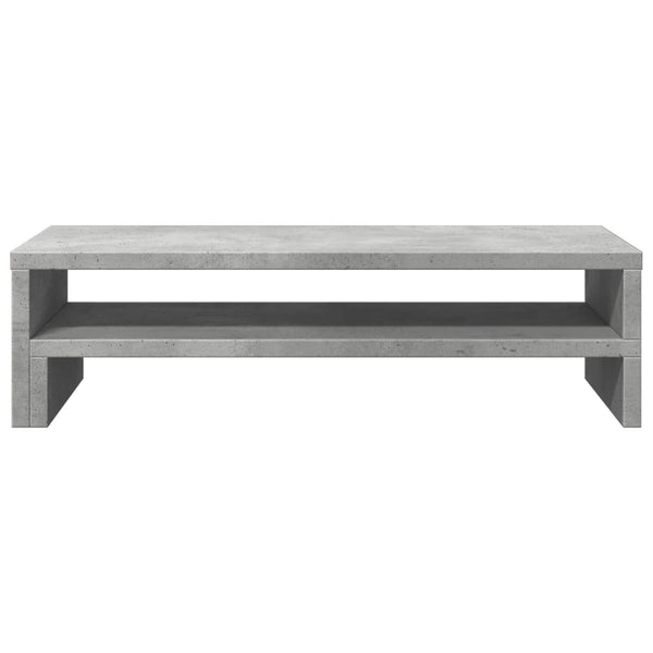 Näyttöteline betoninharmaa 54x22x15 cm tekninen puu