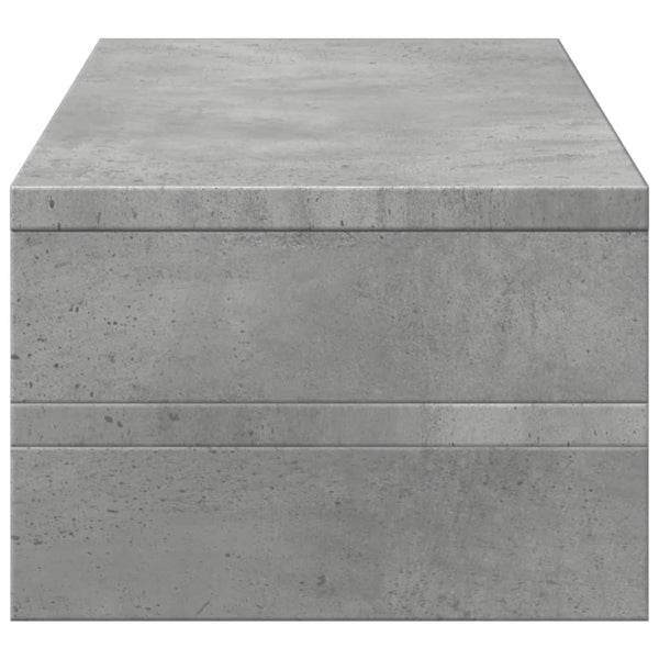 Näyttöteline betoninharmaa 54x22x15 cm tekninen puu