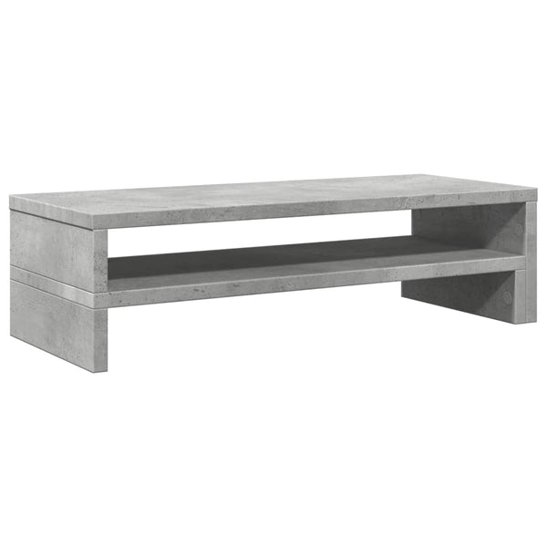 Näyttöteline betoninharmaa 54x22x15 cm tekninen puu