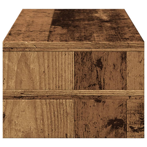 Näyttöteline vanha puu 54x22x15 cm tekninen puu