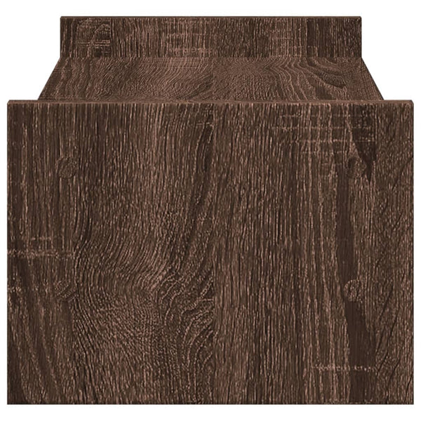 Näyttöteline ruskea tammi 50x27x20 cm tekninen puu