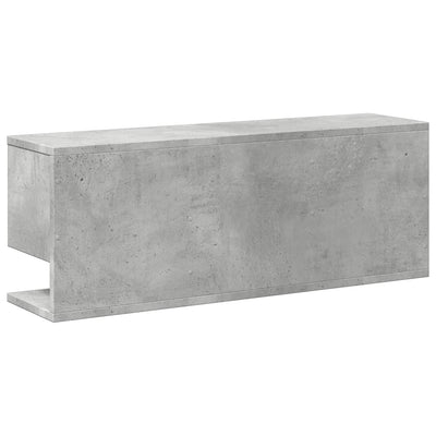 Seinäkaappi 80x20x30 cm betoninharmaa tekninen puu