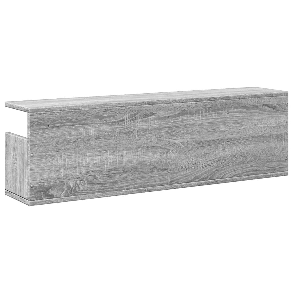Harmaa seinäkaappi Kristine 100x20x30cm (sonoma puinen)