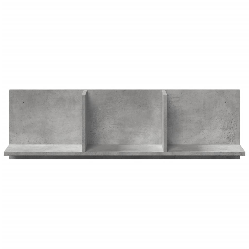 Betoninharmaa seinäkaappi Nelo 100x16,5x30cm (puinen)