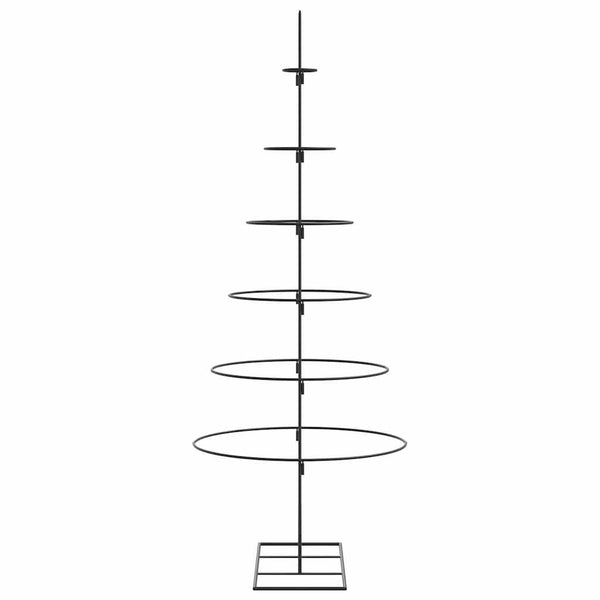Metallinen joulukuusi koristeeksi musta 150 cm