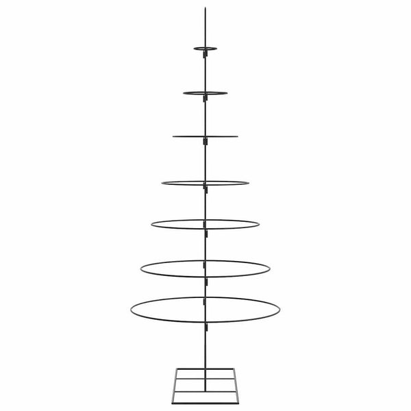 Metallinen joulukuusi koristeeksi musta 180 cm