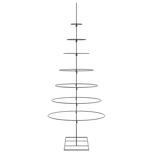 Metallinen joulukuusi koristeeksi musta 210 cm