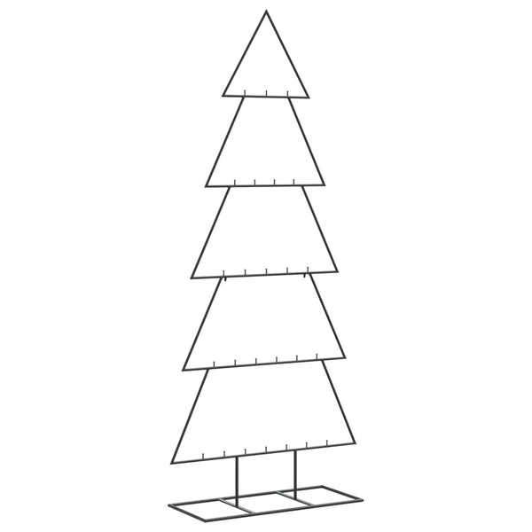Metallinen joulukuusi koristeeksi musta 150 cm
