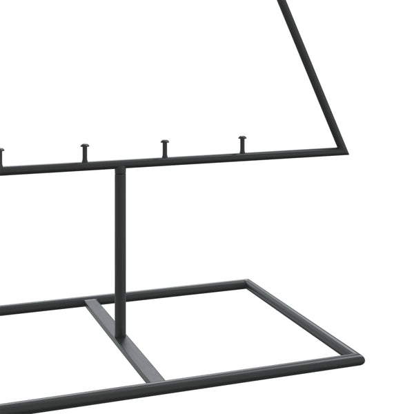 Metallinen joulukuusi koristeeksi musta 150 cm