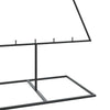 Metallinen joulukuusi koristeeksi musta 180 cm