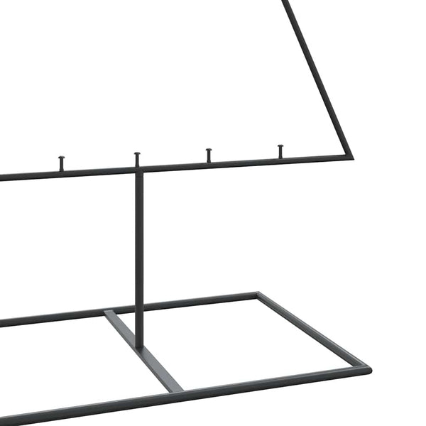 Metallinen joulukuusi koristeeksi musta 180 cm