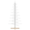 Metallinen joulukuusi puisella jalustalla musta 210 cm