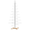 Metallinen joulukuusi puisella jalustalla musta 210 cm