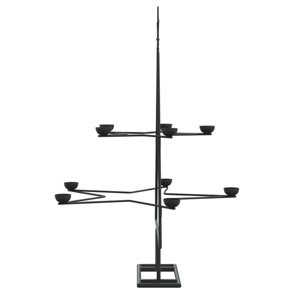 Metallinen koristejoulukuusi musta 75 cm