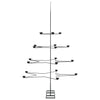 Metallinen koristejoulukuusi musta 140 cm