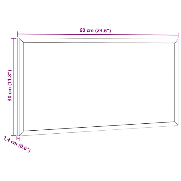 Liitutaulu massiivimäntykehyksellä musta 60x30 cm