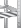 2-kerroksiset rengashyllyt 2kpl hopea 110x40x180cm teräs ja puu