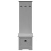 Harmaa eteisen kaappi koukuilla bodo Panciu 50x40x157cm